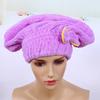 Lovely Soft Microfiber Tower Quick Dry Hair Bowknot Wrap Hat Drying Tool Cap(purple)