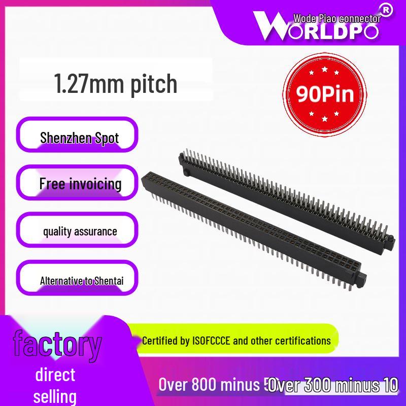 Alternative Female Connector, Shensunte SFM-145-01-L/S-D-A/LC-K-TR, 2 Rows, 90 Pins, 1.27mm