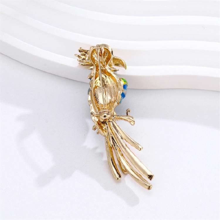 Eye Catching Sophisticated Alloy Parrot Pin Portable Jewelry Accessory for Themed Event Stylish Outfits Casual Wear
