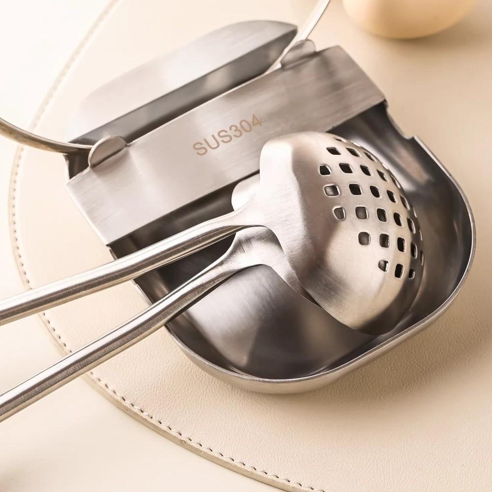 Multi-functional Spatula Holder Space Saving Fork Spoon Rack Pot Lid Storage Holder Counter Use