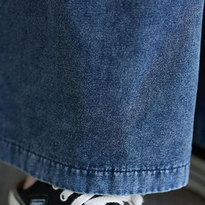 Spodnie Vintage Elastic High Waist Wide Leg Pans Damskie luźne casualowe spodnie jeansowe Damskie spodnie Streetwear Proste spodnie