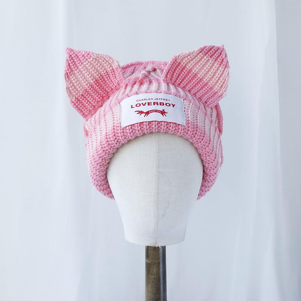 Зимняя шапка Skullies, милая женская шапка с лисой, вязаный крючком костюм, шапка-бини для женщин, рождественский подарок, хип-хоп кепка 56-58cm розовый