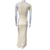 European and American Summer Slanted Shoulder Single Shoulder Twisted Slim Fit Solid Color Dress