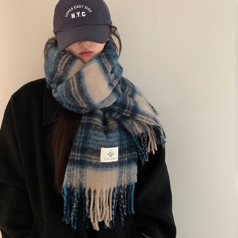 Winter new high-end wind warm scarf soft men's women's universal scarf women's winter