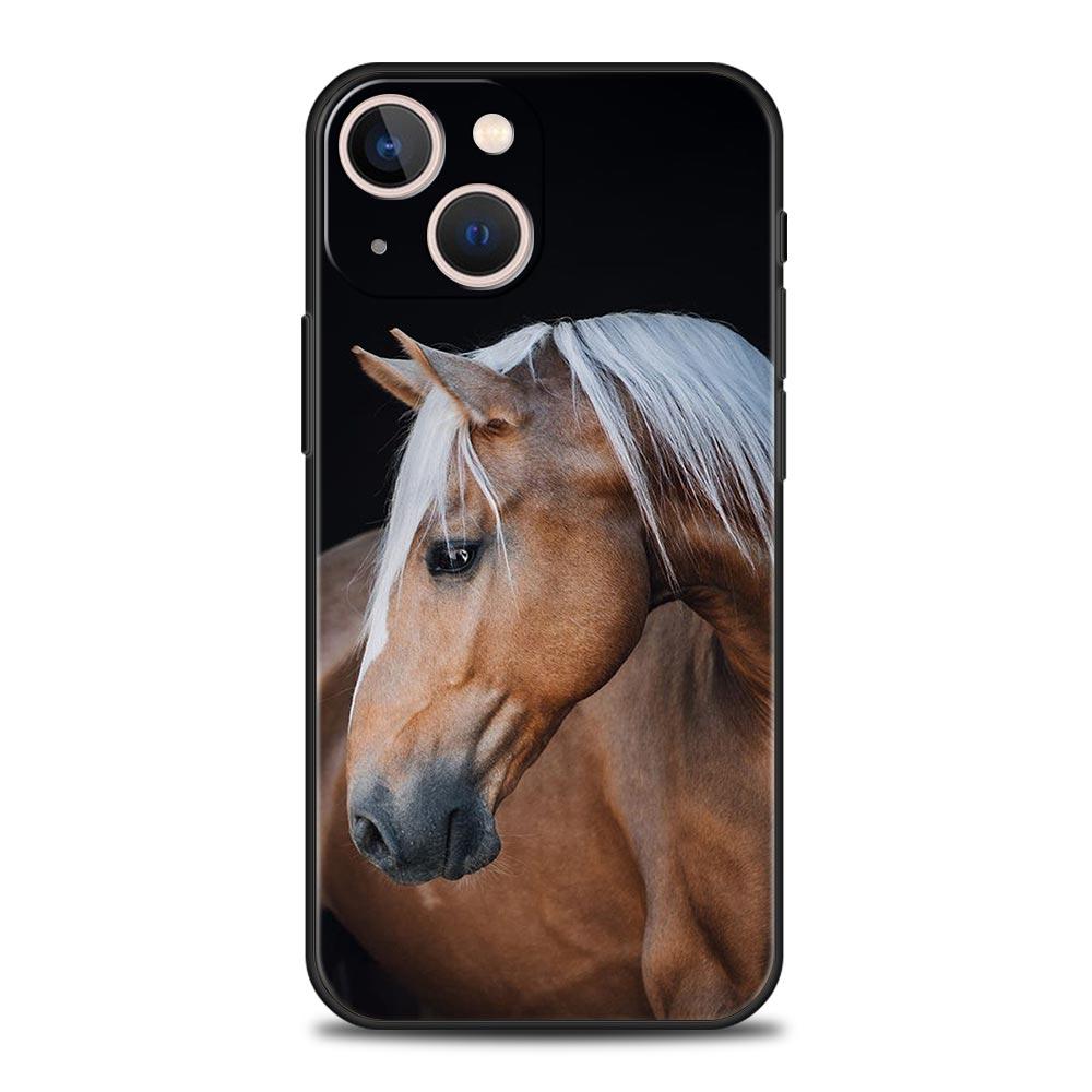 Animal Horse Phone Case Cover for iPhone 17 16 15 14 13 12 Pro Max 11 Pro Max 17 AIR Plus Shockproof Soft TPU Shell Fundas Capas