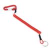 Fishing Lanyards Rope Retractable Safety Spring Coiled Ropes Keychain AccessoriesRed