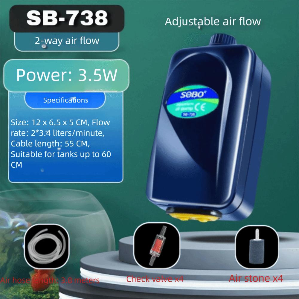 Silent Operation Aquarium Air Pump Ultra Silent Air Pump for Fish Tanks  for Fish Tank