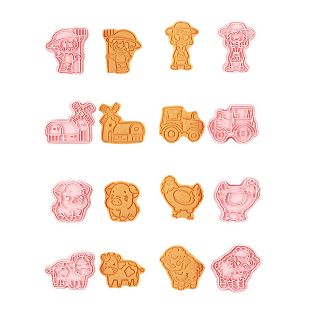 8 Stück Keksformen, Keksformen, Keksausstecher in Bauernhoftierform, Kekswerkzeug, Geschenk für Backbegeisterte