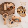 Kids' Adventure Set: Wooden Telescope, Compass, Magnifying Glass & Camera - Early Education Toys
