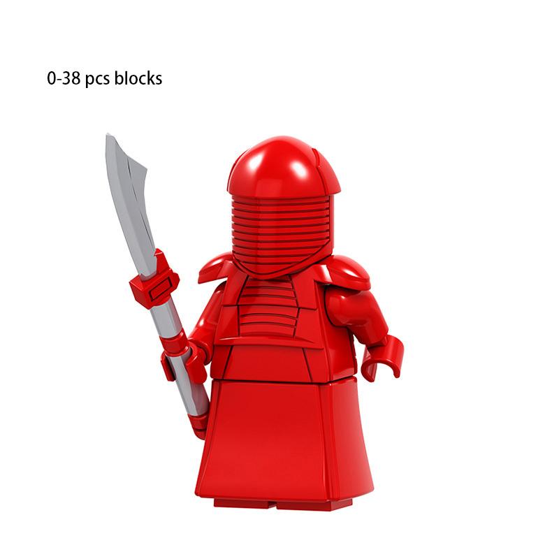 Red War Star Black Clone Trooper Building Blocks Figure Boy Decoration Present
