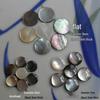 Black Mother of Pearl Round Pieces for Jewelry and Nail Art - Sizes 5mm to 20mm
