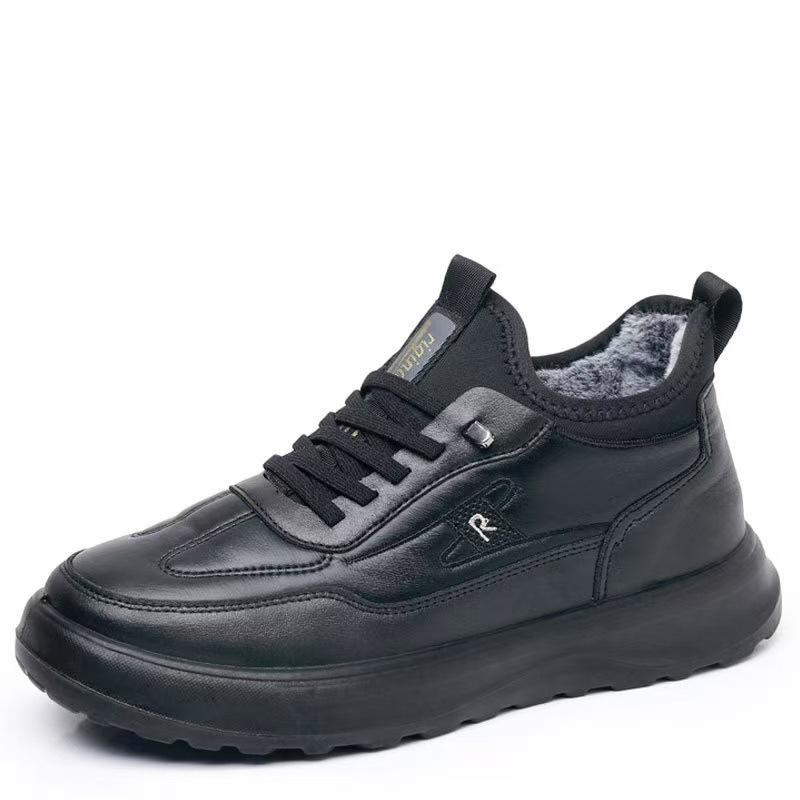 Waterproof dad cotton shoes in winter, velvet warm, thickened non-slip soft-soled sports cotton shoes