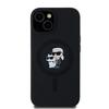Karl Lagerfeld Klhmp15Sscmkcrhk Iphone 15 / 14 / 13 6.1 Czarny/Black Hardcase Silicone Karl & Choupette Magsafe