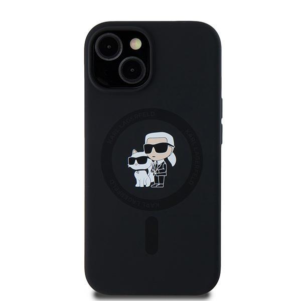 Karl Lagerfeld Klhmp15Sscmkcrhk Iphone 15 / 14 / 13 6.1 Czarny/Black Hardcase Silicone Karl & Choupette Magsafe