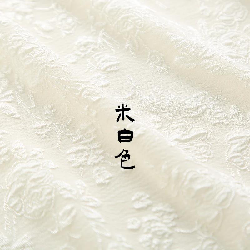 150x50/500cm Geprägter Jacquardstoff mit kleinen Rosen für Damenkleider, Prinzessinnenkleider, Handgefertigter DIY-Stoff TJ10065