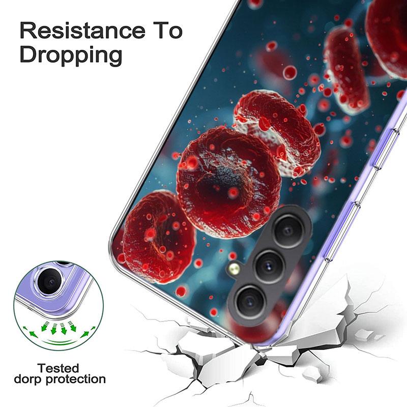 Blood Platelets Under Microscope Phone Case for Samsung A17 A37 A57 A07 A16 A26 A36 A56 A06 A02S A12 A22 A32 A52S A04S A14 A24 A