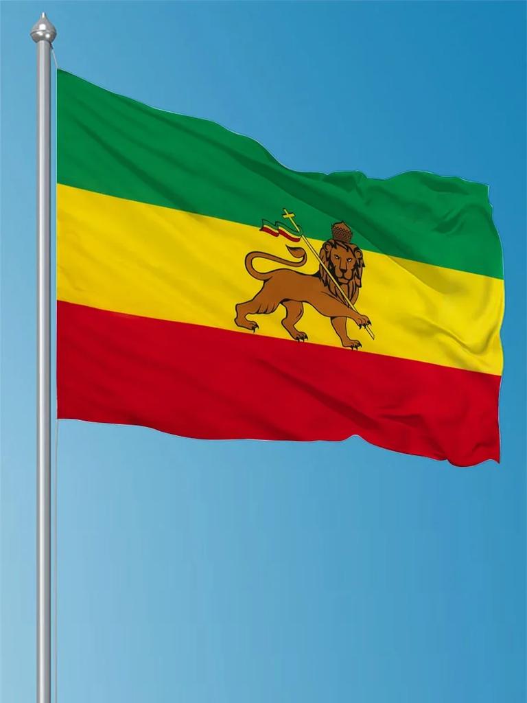 90*150cm Ethiopia Flag with Lion Ethiopian Lion of Judah Flags Polyester with Brass Grommets