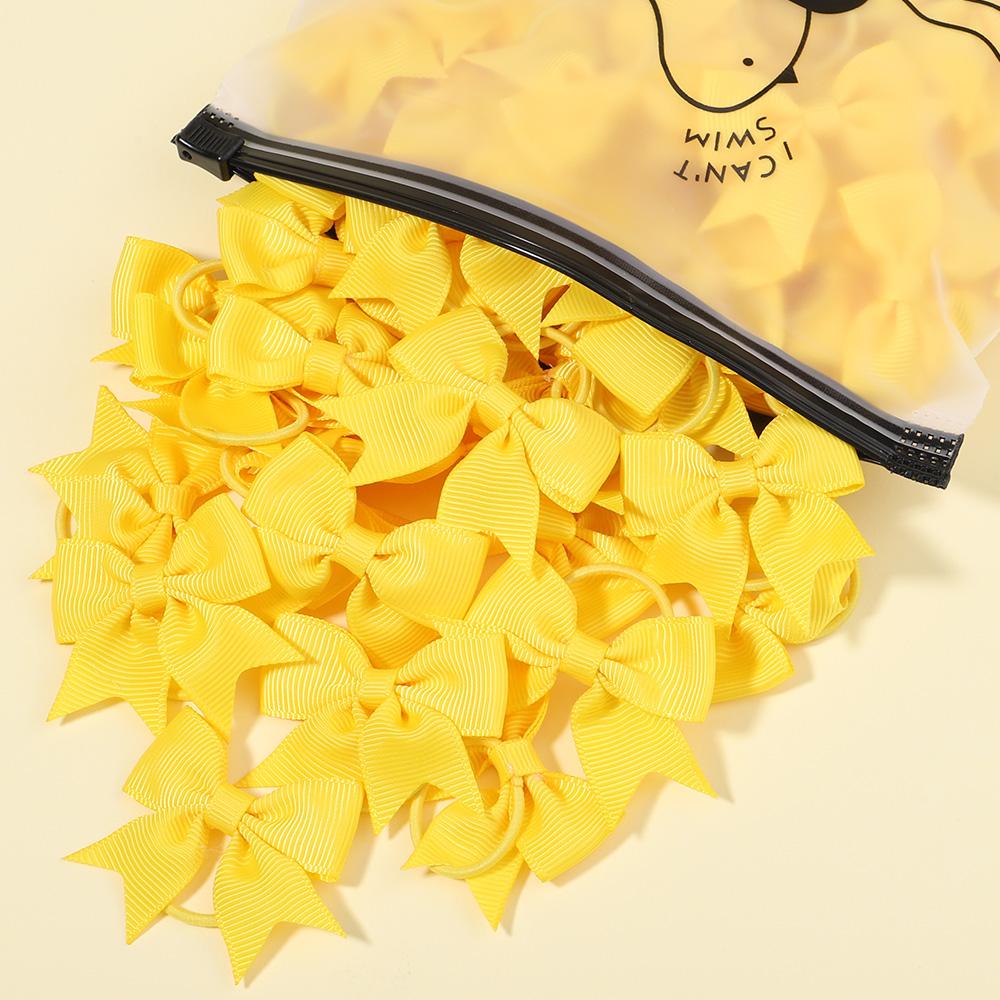 

20 шт./лот Мини Однотонные Банты Эластичные Резинки для Волос Детские Девочки Маленькие Резинки Веревка для Волос Держатель для Хвоста Головной Убор Аксессуары для Волос Bbay