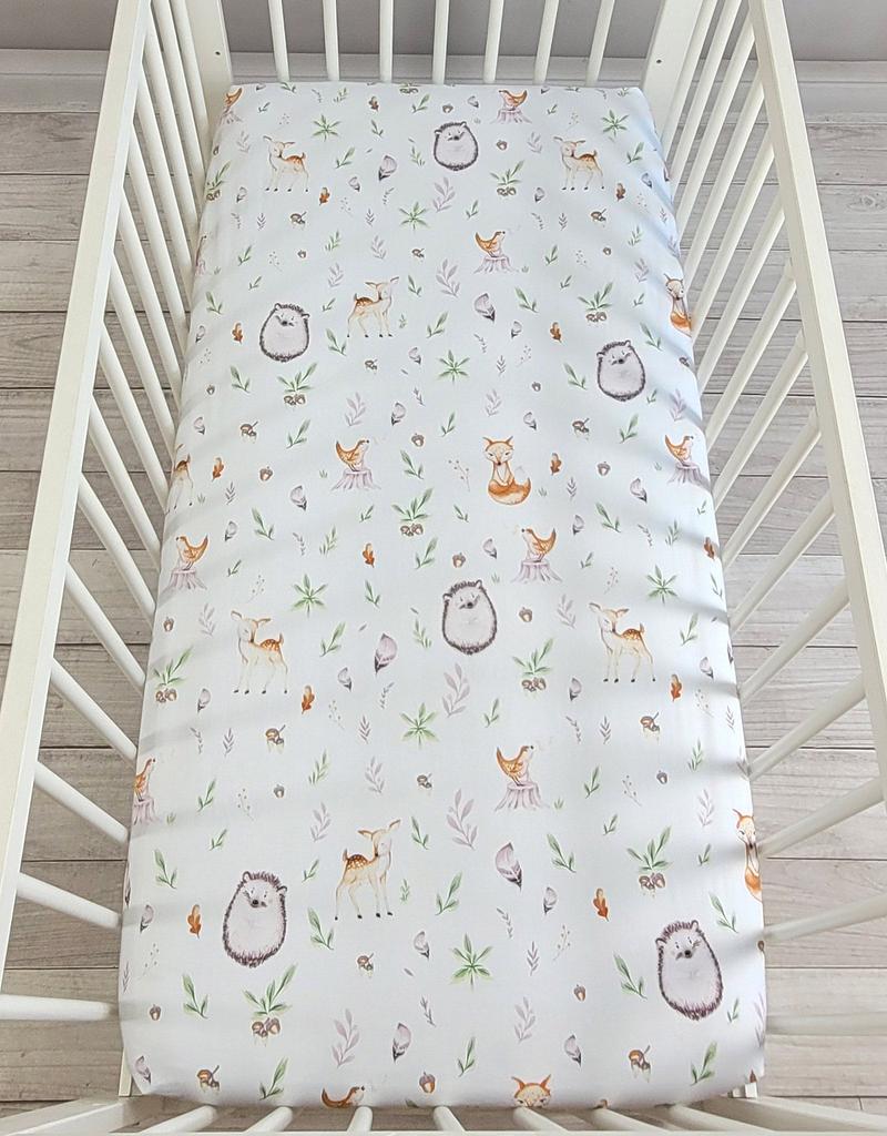 Cotton fitted sheet for a cot 120x60 cm - forest delicacy