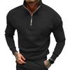 Hoodie Men's Autumn and Winter Cashmere Solid Color Long Sleeve POLO Stand Collar Solid Color Men's Coat