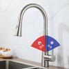 Brushed Nickel Kitchen Faucets 304 Stainless Steel Pull Out Spout Kitchen Sink Mixer Tap 360 Swivel Deck Mounted Kitchen Faucet