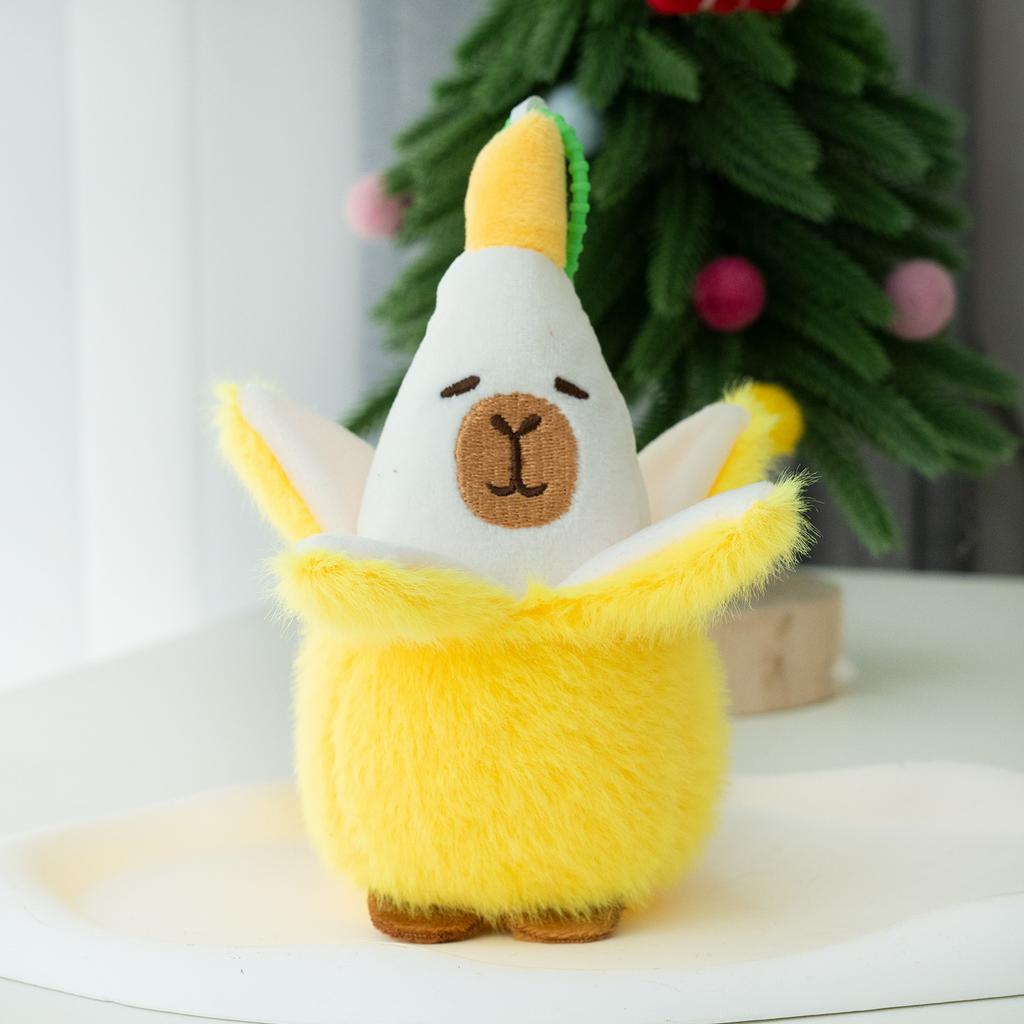 Kapibala Plüsch-Anhänger, süße Capybar-Puppe, Stoffpuppe, Schlüsselanhänger, 10,2 cm große Greifpuppe