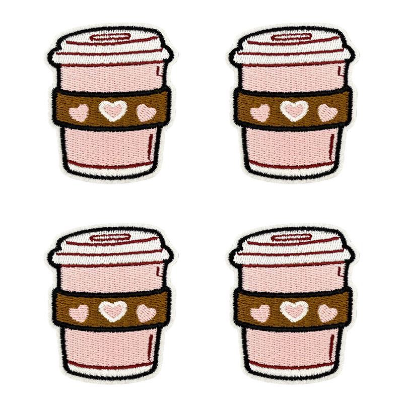 10pcs /Lots Trendy Pattern Letter Slogans Embroidery Patch Diy Pink Cartoon Couple Patch Iron On Patches Sew Stickers Badge Decor 