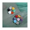 15pcs Natural Love Stone Quartz Clear Quartz Eye Heart Set Palm Thumb Gemstones Meditation 0.8 Inch