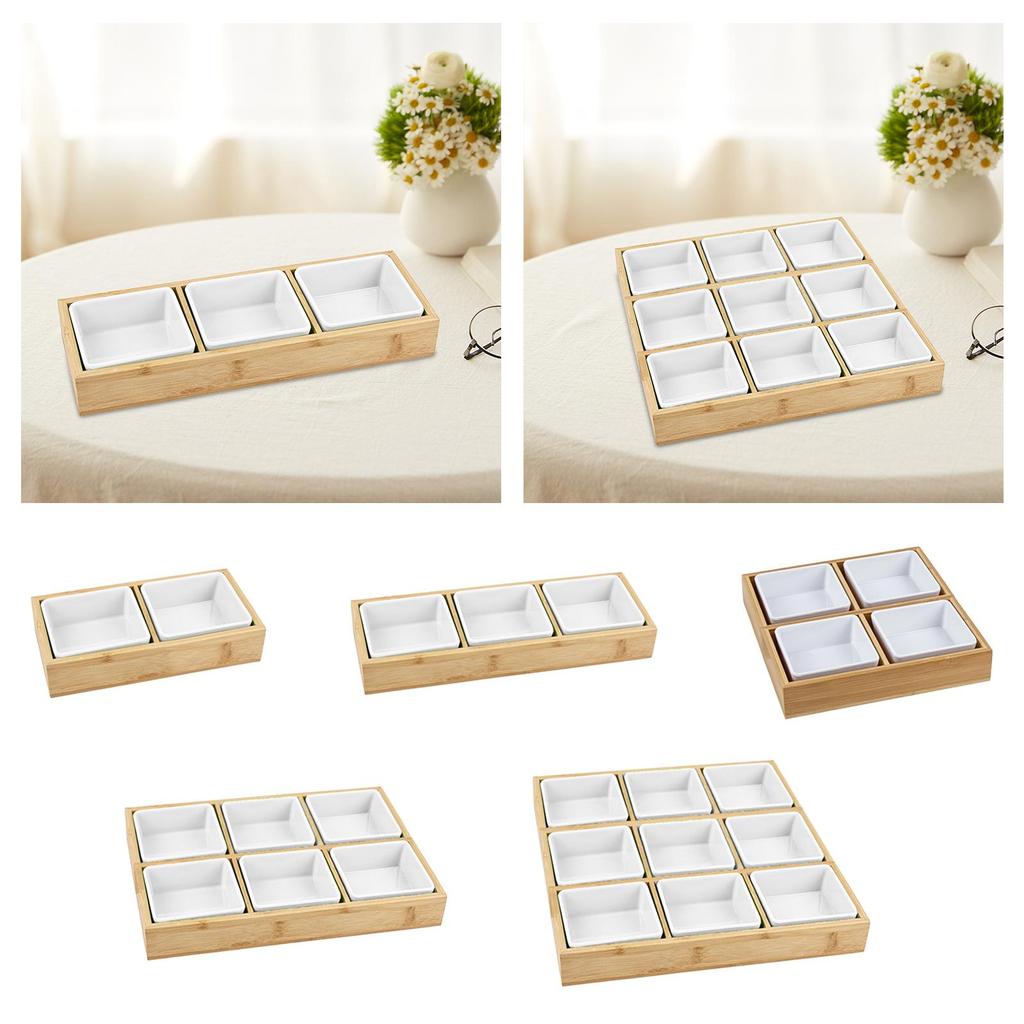 Divided Serving Platter Appetizer Tray with Storage Removable Snack Dishes for Candy