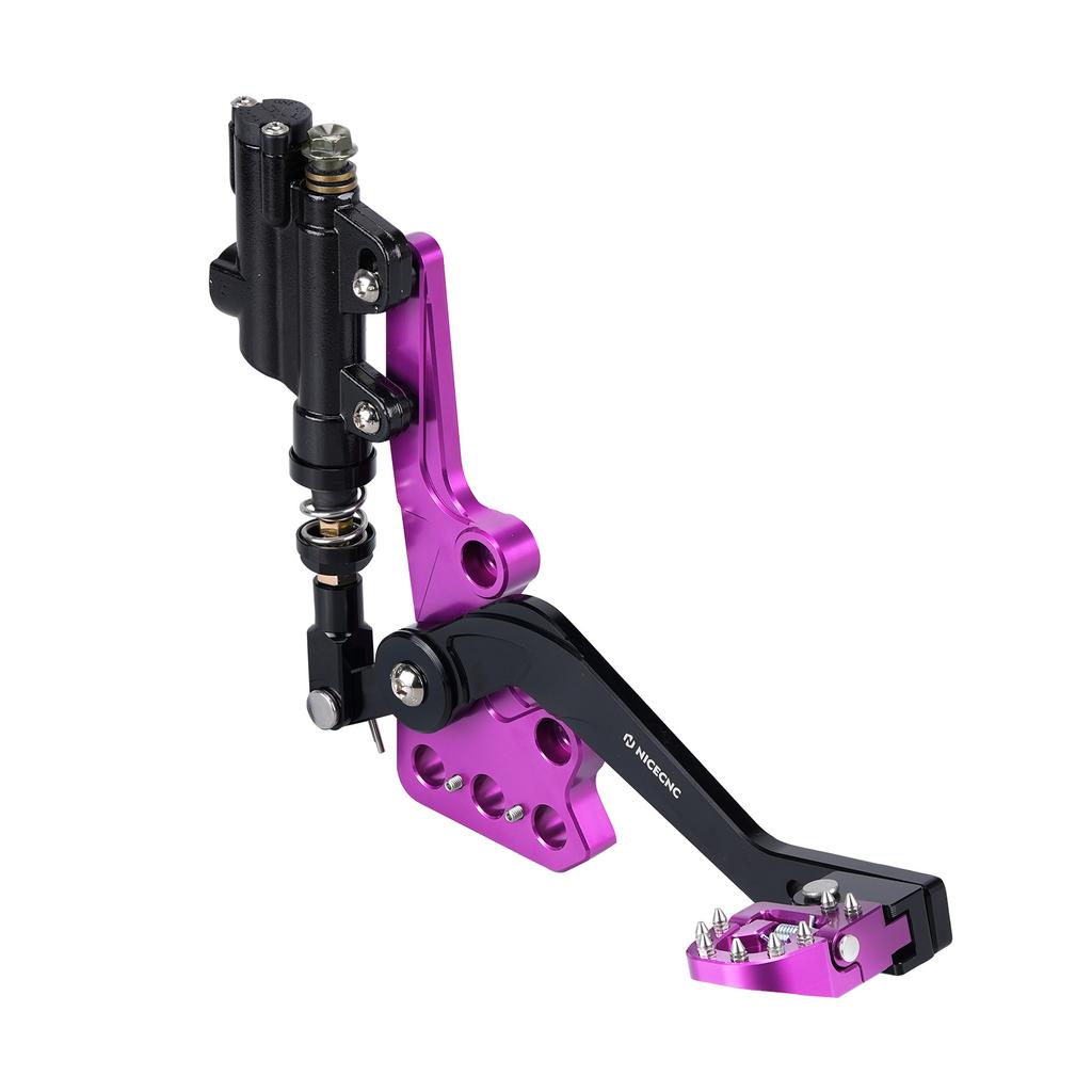 NICECNC For Surron Light Bee X S For Segway X160 X260 Hydraulic Rear Foot Brake Pedal Lever & Footrest & Foot Pegs Support Brace