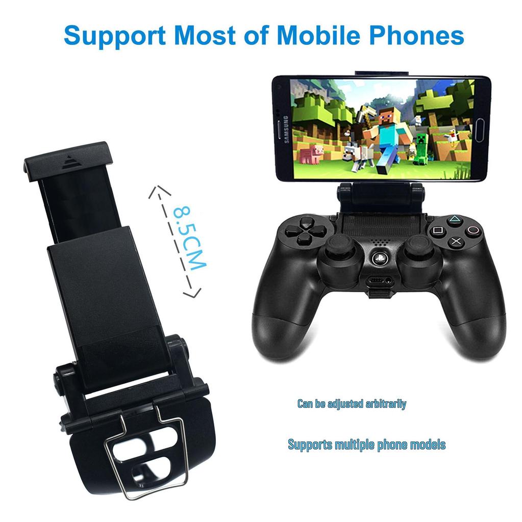 Adjustable PS4 Controller Phone Holder Clip - Universal Game Stand for All Phones