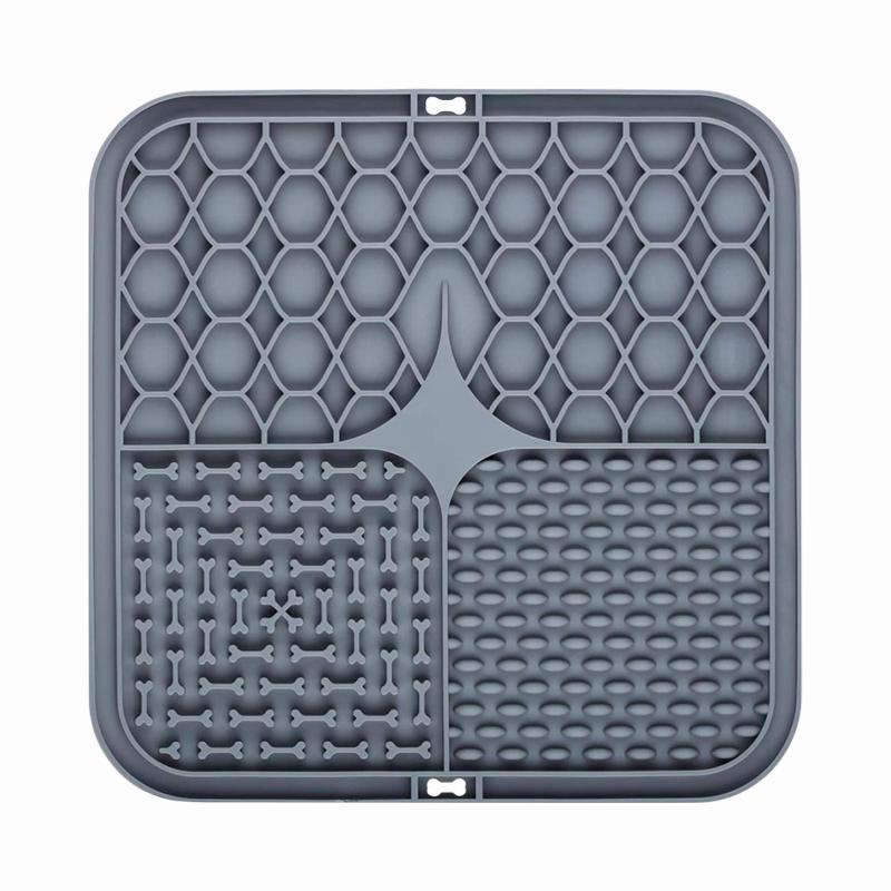 Pet Dog Licking Pad, Silicone Dog Bath Distraction Lick Mat, Slow Feeding Anti-Choke Slow Feeder Bowl, 1PC