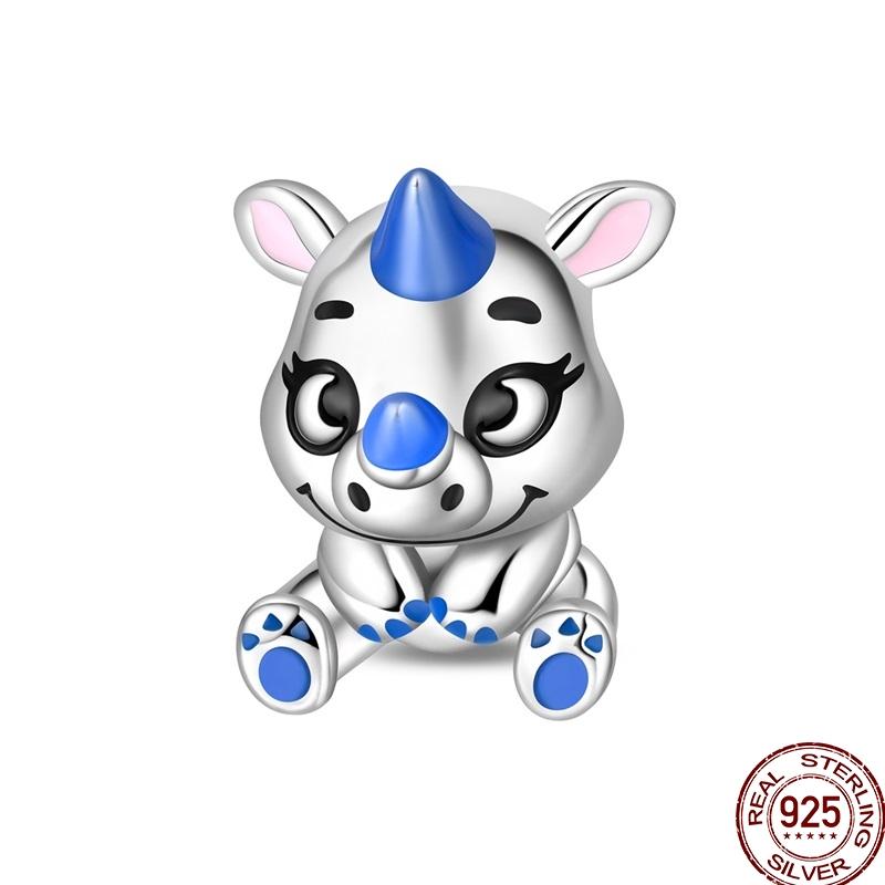 Originalcoppercute Pets Charms Animals Dog Unicorn Beads Pendant Fit 3Mm Bracelet Diy For Women Fine Jewelry Gift