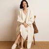Versatile Cashmere Long Coat: Round Neck, Buttonless, Mid-Length, Stylish and Casual, Long-Sleeved Outerwear for Autumn/Winter.