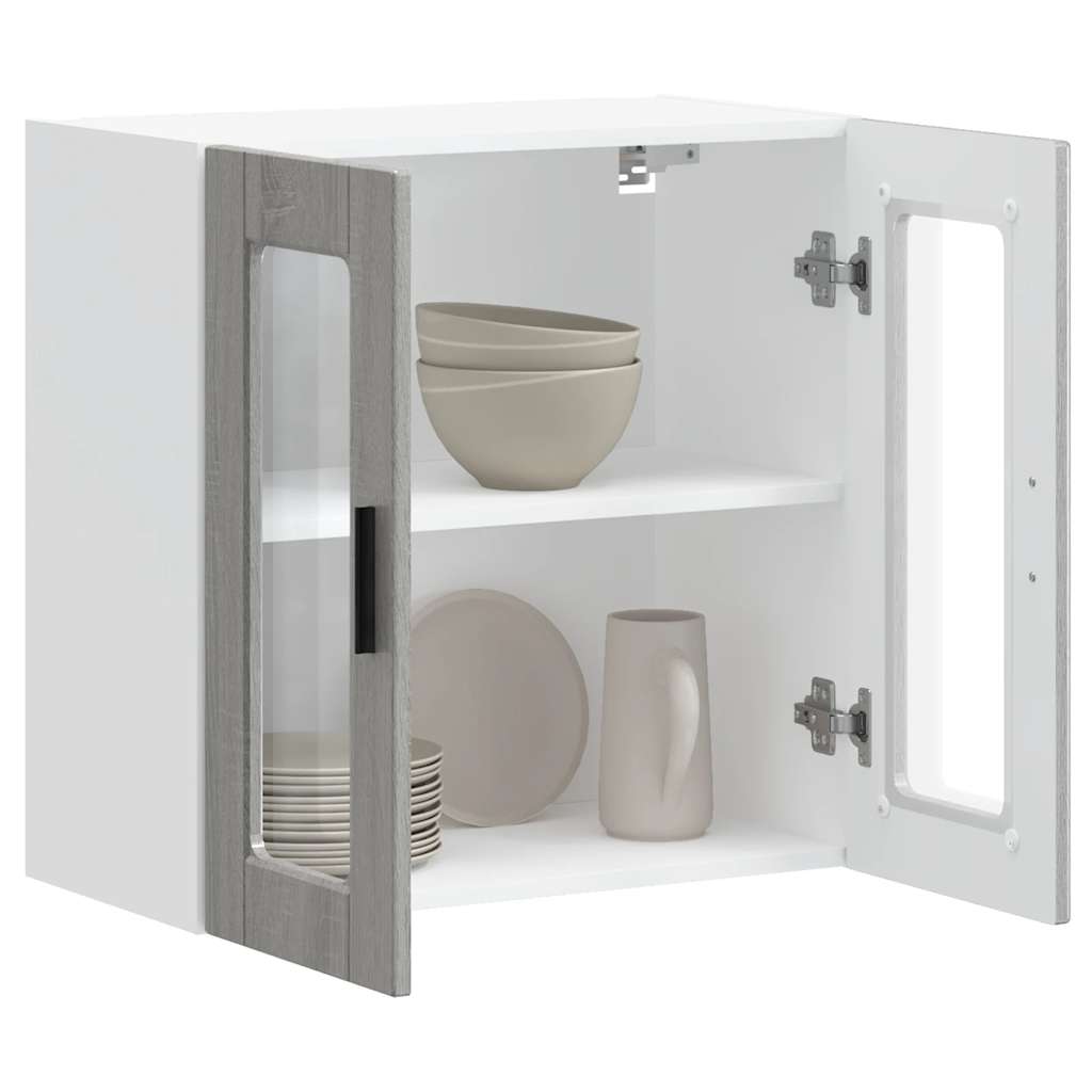 Vidaxl Kitchen Wall Cabinet with Glass Doors, Porto