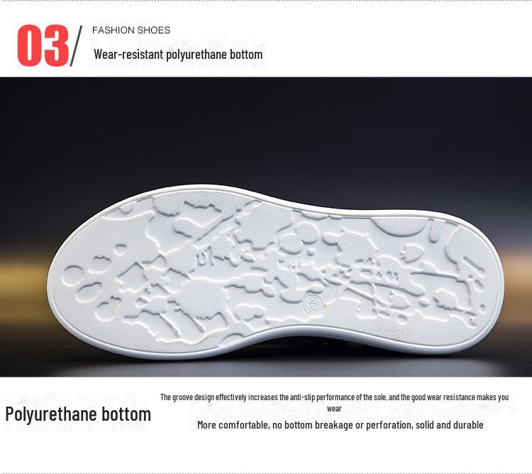 2025 Women's White High-Top Sneakers: Spring/Autumn Trendy Platform, Genuine Leather, Color-Matching, Height-Enhancing Design