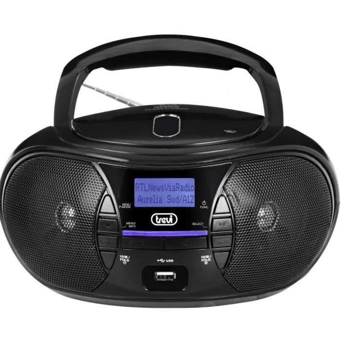 Radio Portable stéréoDAB/CD/MP3/USB/AUX-IN TREVI CMP-581 DAB NOIR