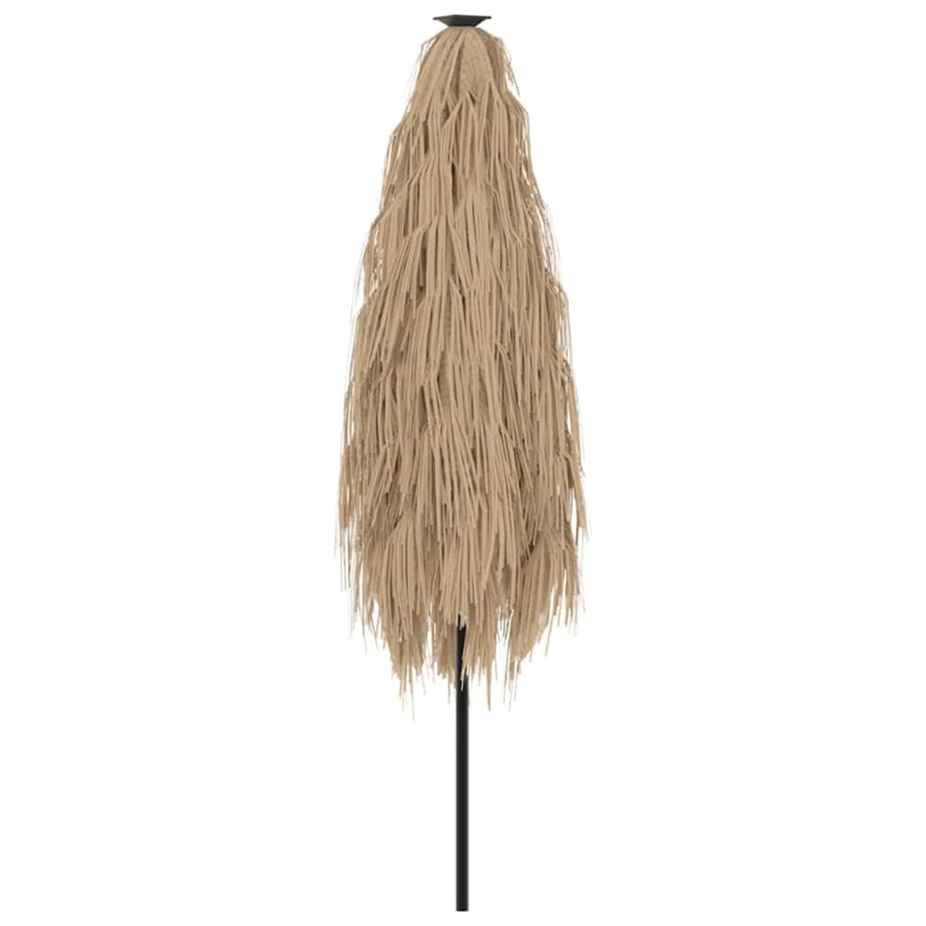 Brown Sun Umbrella with Steel Pole 300 X 200 X 250 Cm