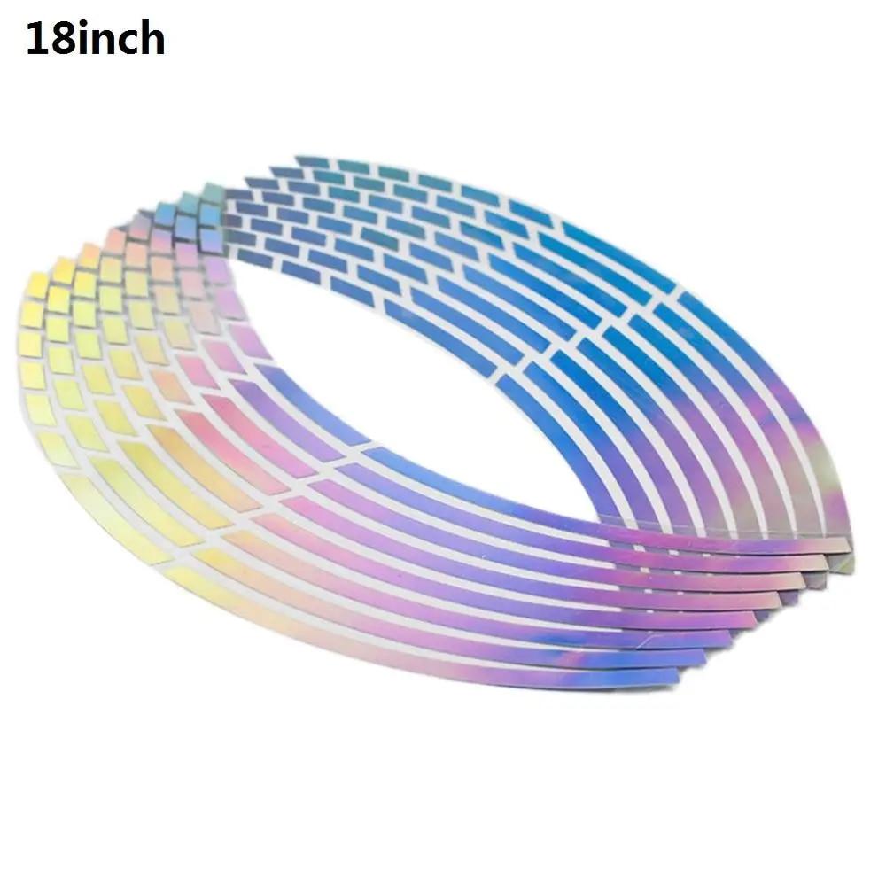 

16 шт., 10/12/14/18 дюймов, лента для обода колеса для мотоцикла, автомобиля, светоотражающие полосы, ПВХ 18inch