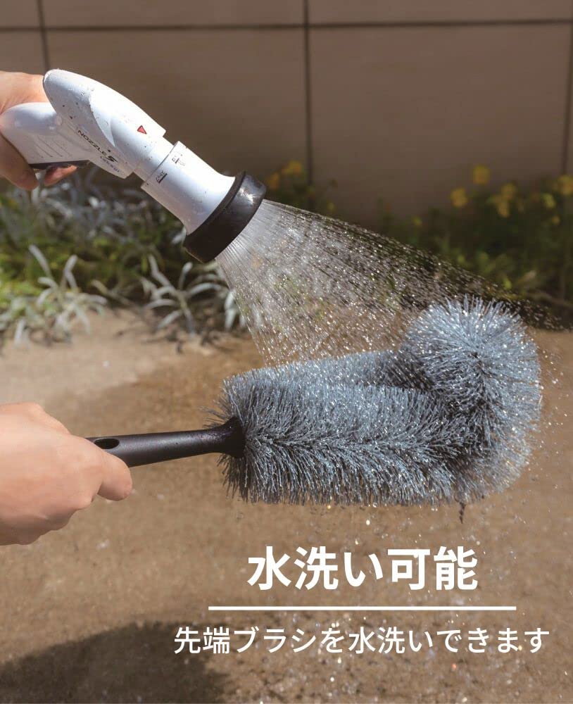 Nihon Clean Tech Washable Cobweb and Dust Remover for High Places Width 14cm Total Length Aluminum Telescopic Handle High Places Ceiling Roof Dust