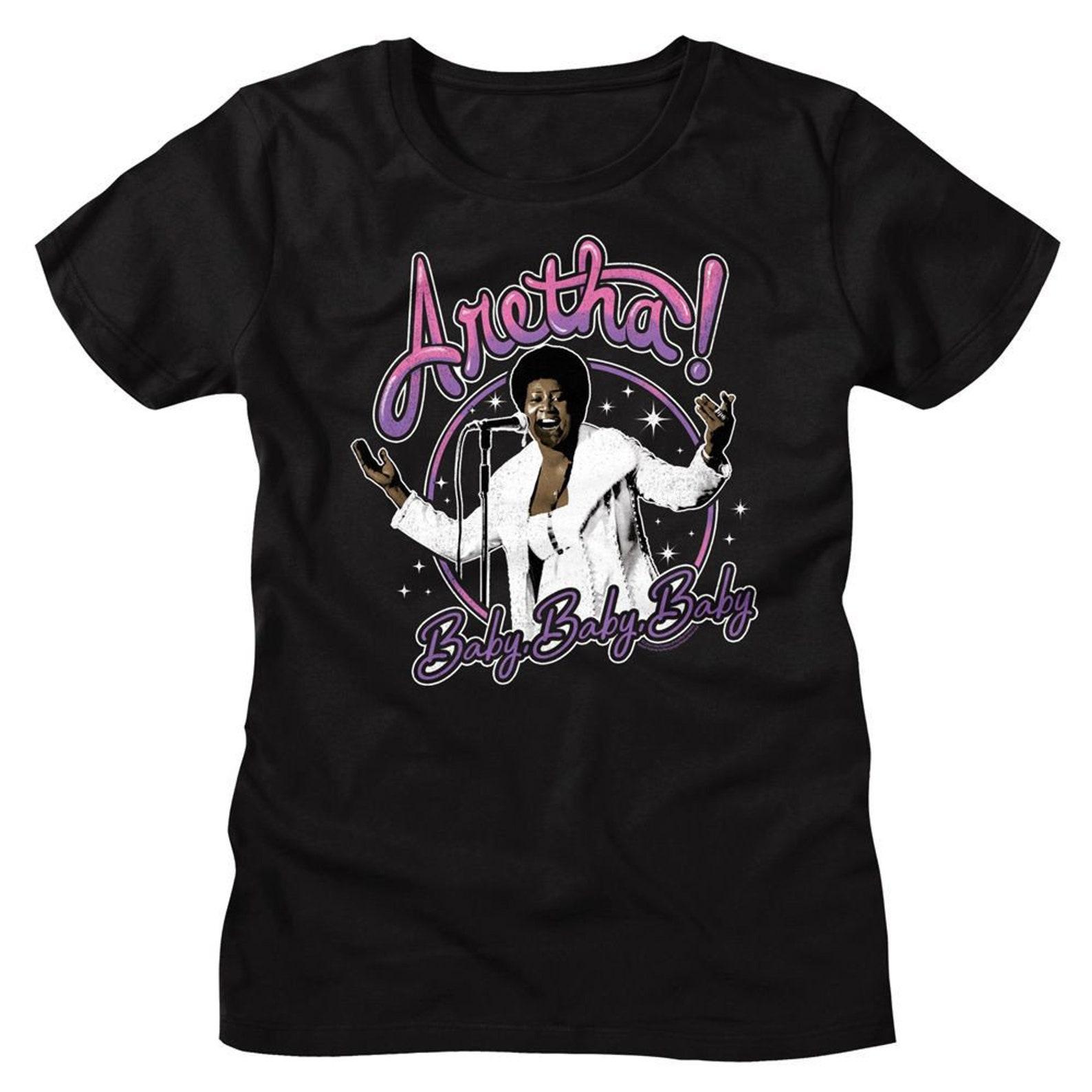 Aretha Franklin Baby Baby Baby Black Women s T-Shirt S