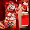 Cartoon Money Pocket With shoulder straps Best Wishes New Year's Blessing Bag Tassel Chinese Red Envelope Party Gifts