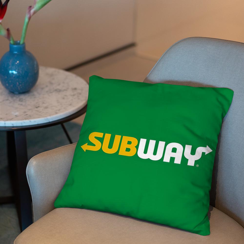 American Restaurant S-Subway-s Cushion Cover 2-in-1 Reversible Plush Pillow Cover | Car/Sofa/Bed | Perfect Gift