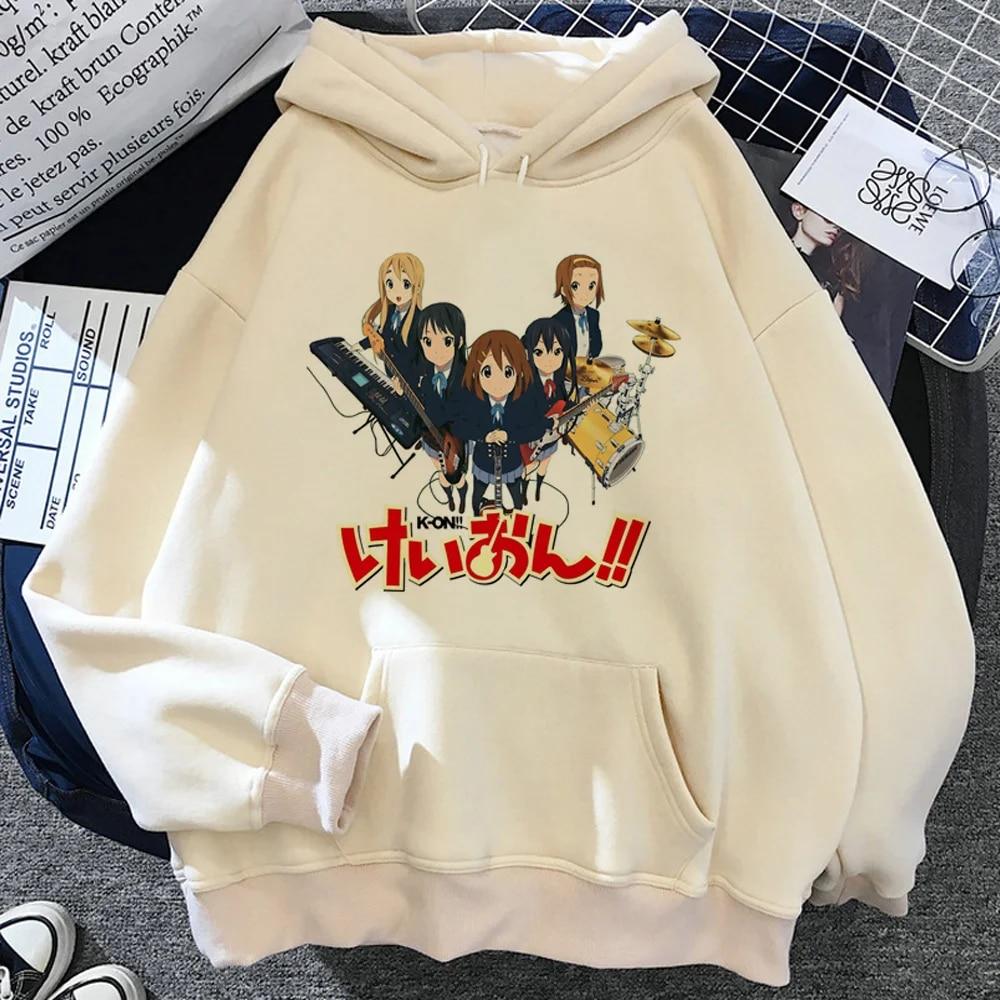 

K-on толстовки женские с забавным рисунком, капюшон, женские японские свитера унисекс