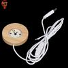Wood Light Base Rechargeable Remote Control Wooden LED Light Rotating Display Stand Lamp Holder Lamp Base Art Ornament New