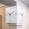 Creative Modern Double-Sided Wall Clock for Living Room – Stylish Corner Design, Minimalist Ins Style