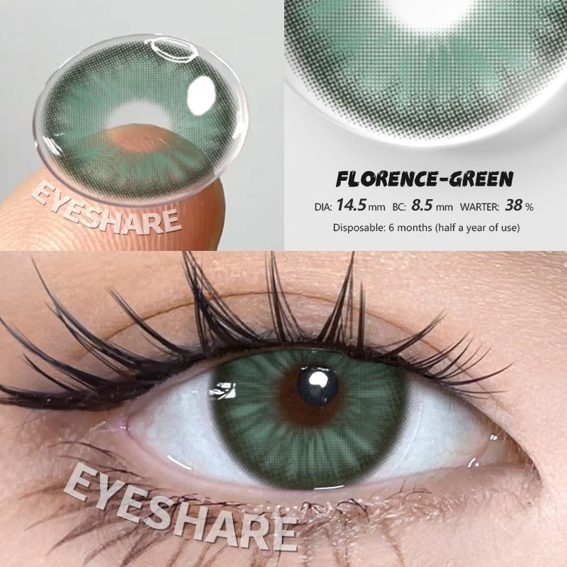 Eyeshare 1 Pair FLORENCE Series Eye Natural Looking Color Contact Lenses Cosmetic Contactlen