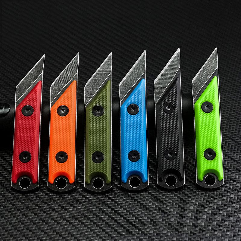 Utility Wash Knife Stone 440c Steel Abs Handle Edc Keychian Knife Mini Portable Paper Cutter Unpacking Tool