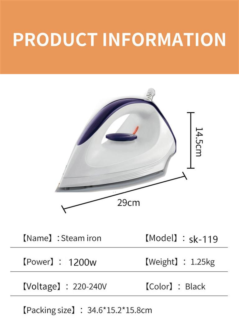 SOKANY-119 Household Electric Iron Handheld Steam Ironer Mini Portable Student Travel Ceramic Base Plate Design Suitable for all