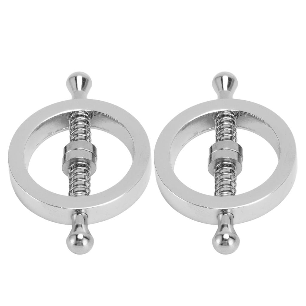 Metal Nipple Rings Adjust Size Rust Proof Punching Free Nipple Clamp Rings for Men and Women